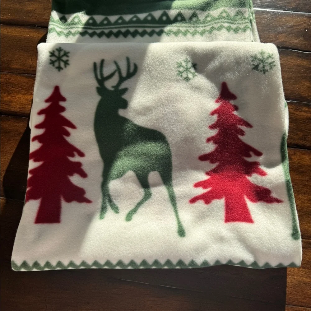 Festive Green and Red Holiday Blanket/Jacket